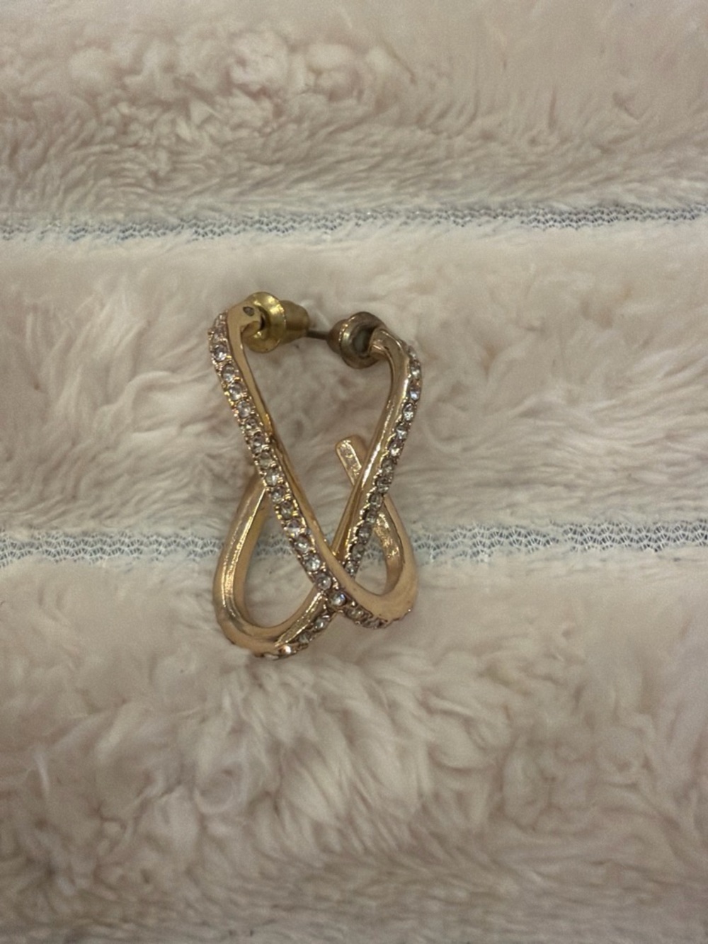 Gold Crystal Infinity Hoop Earrings - Women Jewelry